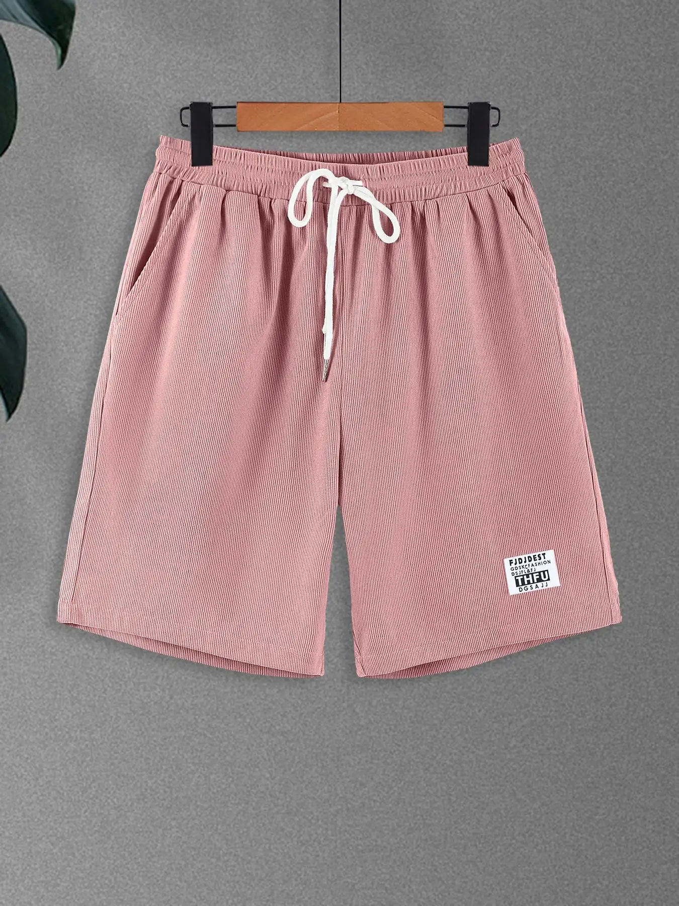 Men's Regular Fit Solid Color Drawstring Waist Shorts, Casual Comfy Breathable Shorts for Summer, Men's Bottoms for Daily Wear