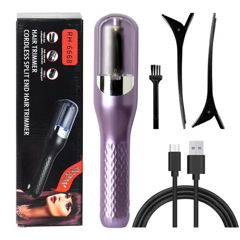 Cordless Split End Trimmer Haircare Grooming Toolkit - Precision Remover, USB-C Rechargeable Charger, Lightweight Plastic Build, Easy-Grip Handle, Compact, Home/Travel Portable Personal Care Gadgets for Adults All Hair Types