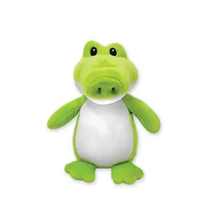 Squishy Green Gator Plush Sitting 6" Tall