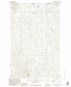 Crow Creek Dam Montana USGS Topographic Quadrangle Map, 1984, 1:24000