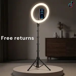 10" RGB Selfie Ring Light with 63" Extendable Tripod Stand, 10 Brightness Levels, Perfect for Smartphone, Video Vlog, Makeup, YouTube, TikTok, Zoom Call, USB-Powered, Ideal for Content Creators#Easter Gift#SummerVibes