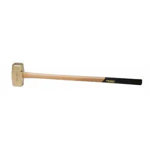 212 MAIN 12 lb. Brass Hammer with 32 in. Grade A Tennessee Hickory Wood Handle, Doubled Faced Brass Head, Soft Heavy Head for Metalworking, Preventing Work Damage, Safe Use Near Combustible Materials