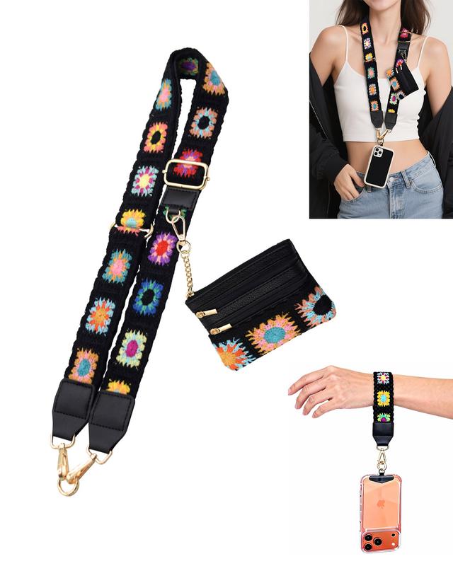 Clip and Go Strap for Phone With Wallet Crossbody,Phone Lanyard crossbody and Phone Strap crossbody, Phone strap With Wallet ,Phone Strap crossbody with zipper pouch wallet ,Adjustable Mobile Phone strap Gift for Valentine's Day