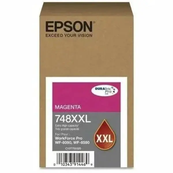 Epson 748 Original Magenta Extra High Capacity Ink Cartridge for Workforce Pro Printers