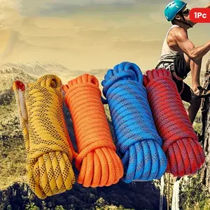 1pc of 10Mm/12Mm Climbing Rope for Outdoor Rock Climbing, Escape, And High-Altitude Work, Made of Nylon with Multiple Strands, Suitable for Christmas, Halloween, And Easter Event Props.