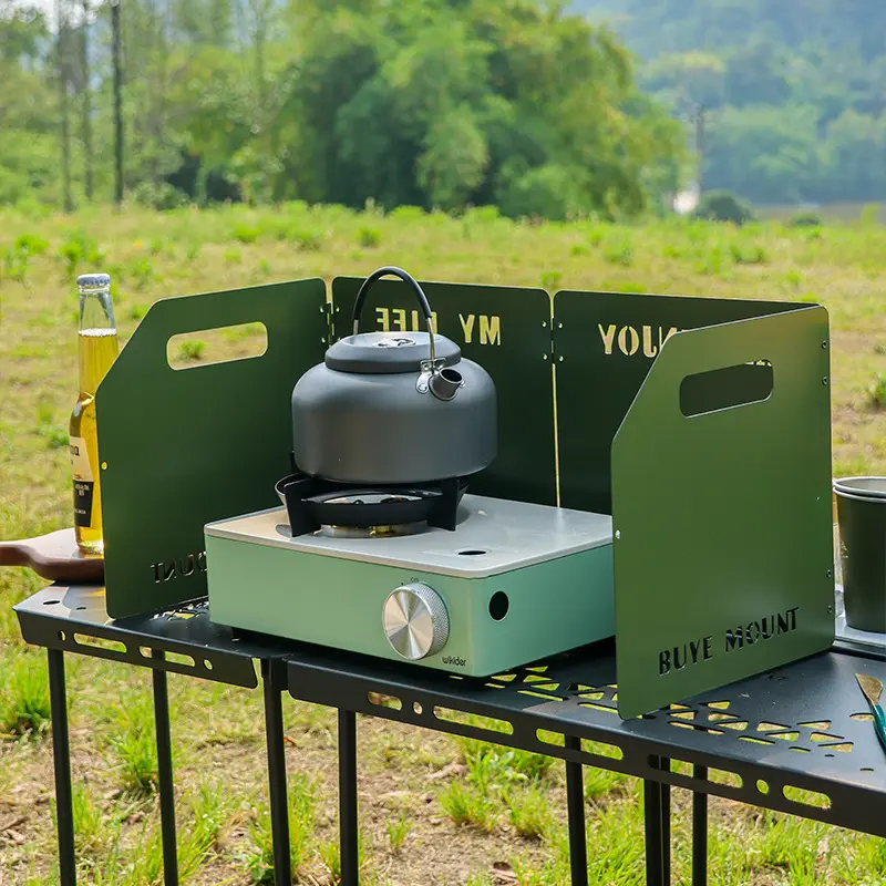 Outdoor Camping Thickened Folding Cassette Stove Windscreen Stove Head Cooker Gas Stove Wind Shield Outdoor Alcohol Stove Windscreen