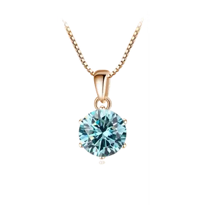 Classic Moissanite Solitaire Pendant Necklace