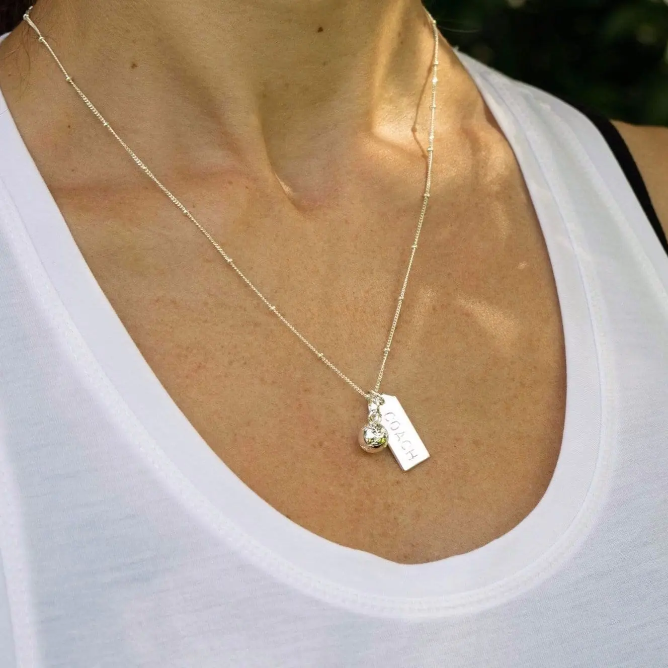 CC Sport Softball Coach Charm Necklace