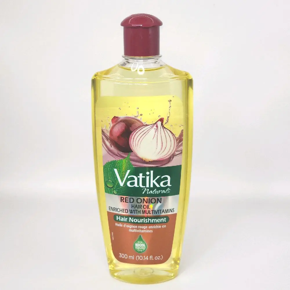 Dabur Vatika Red Onion Anti-Hair Fall & Strengthening Treatment with Vitamins, Natural Conditioner for Scalp Care & Oiling Routine, 300ml