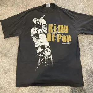 Vintage Y2K Michael Jackson King Of Pop 1956-2009 T-Shirt 3XL Black Phat Dog