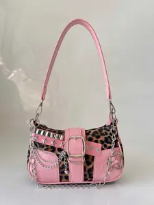 Women's Fashion Chain Strap Decorated Crossbody Bag, Casual Versatile Embellished Shoulder Bag for Daily Used, Trendy All-match Commuter Bag