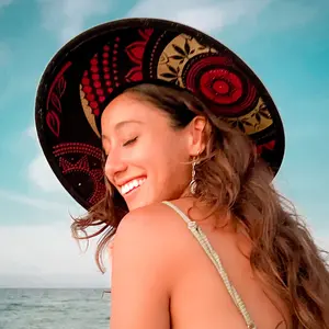 Black Fedora Hat | Hand Painted Hat