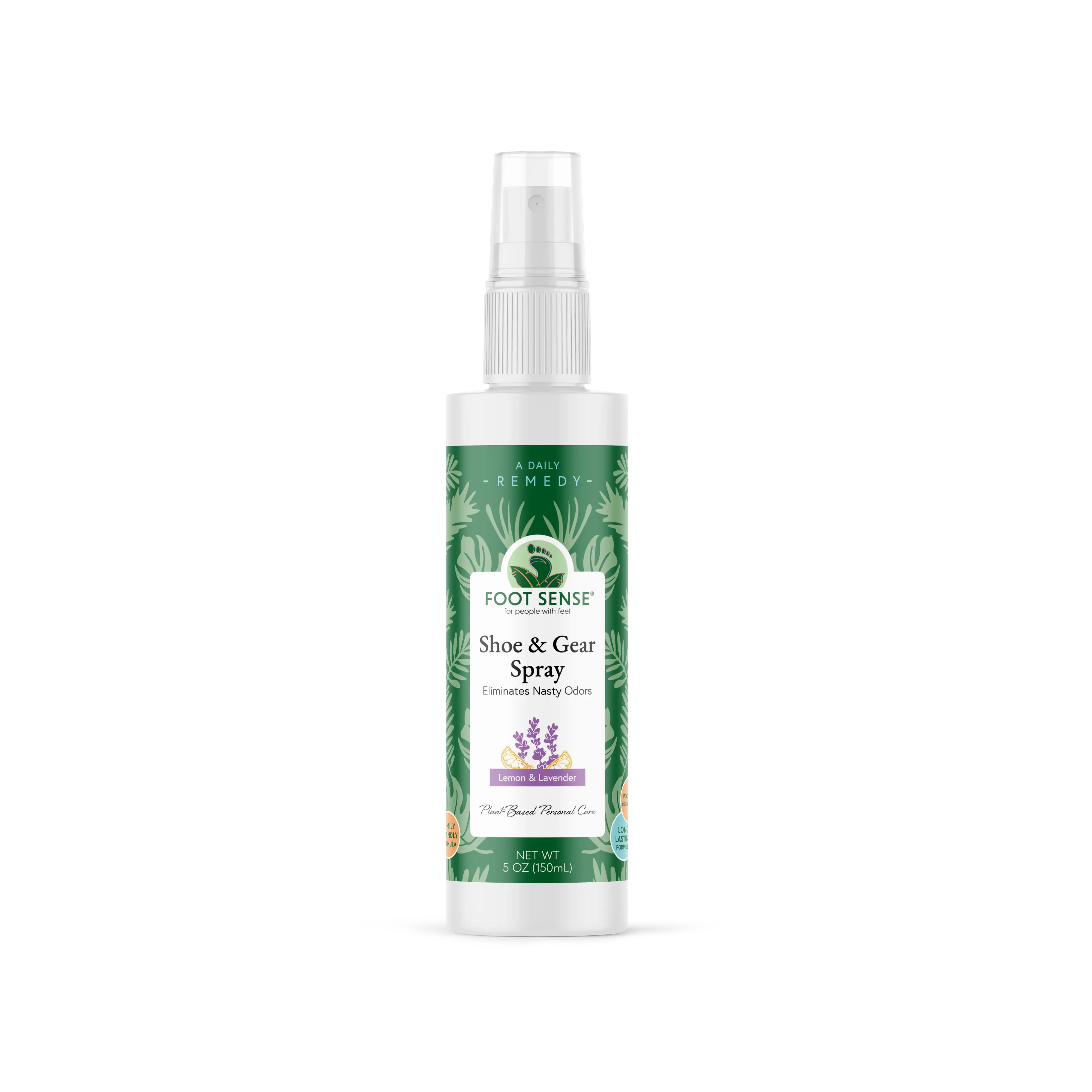 Foot Sense – Shoe Deodorizer & Foot Spray – Natural Foot & Shoe Odor Eliminator for Smelly Feet, Shoes & Sports Gear, Long-Lasting Re-Freshener for Adults & Kids – 5oz Shoe Deodorizer Spray Footwear