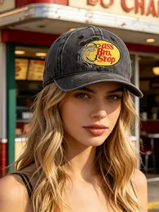 Baseball Cap with Slogan, Casual Trucker Hat for All Seasons, Eyelet Embroidery Design, Daily Wear Versatile Hat