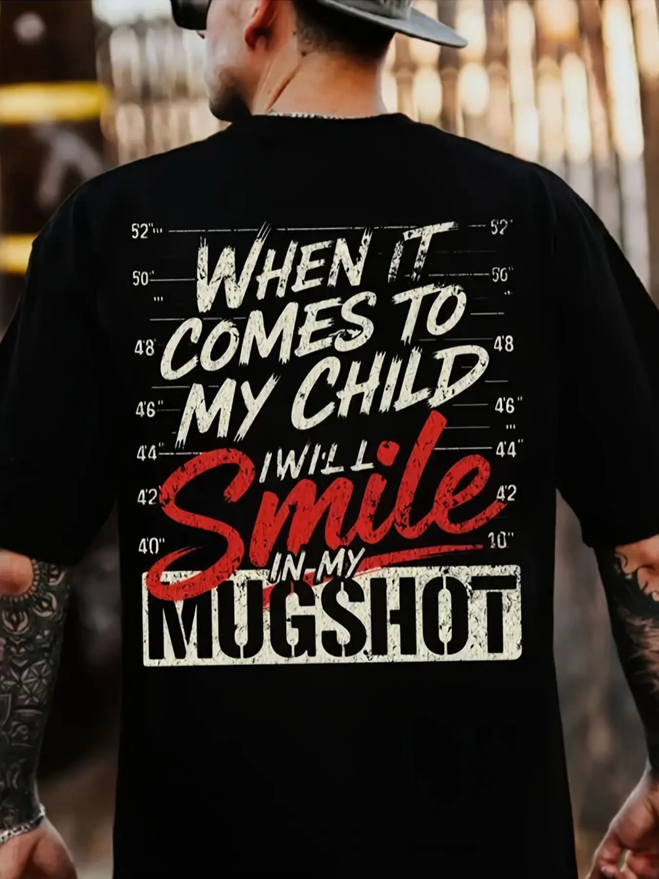 When It Comes to My Child I Will Smile In My Mugshot Shirt-Ver2Print Men's Shirt, Tee, Sweatshirt Gift for Husband Unisex Fabric Streetwear for Daily Wear Streetwear Fashion, Casual Street Fashion Valentine's Day Top Casual Tee Tops Casual Style Tee
