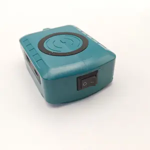 Battery Adapter, Fast Wireless Charger Adapter For Makita 18V Battery - With Type C & USB Output, Wireless Phone Charger (No Battery)