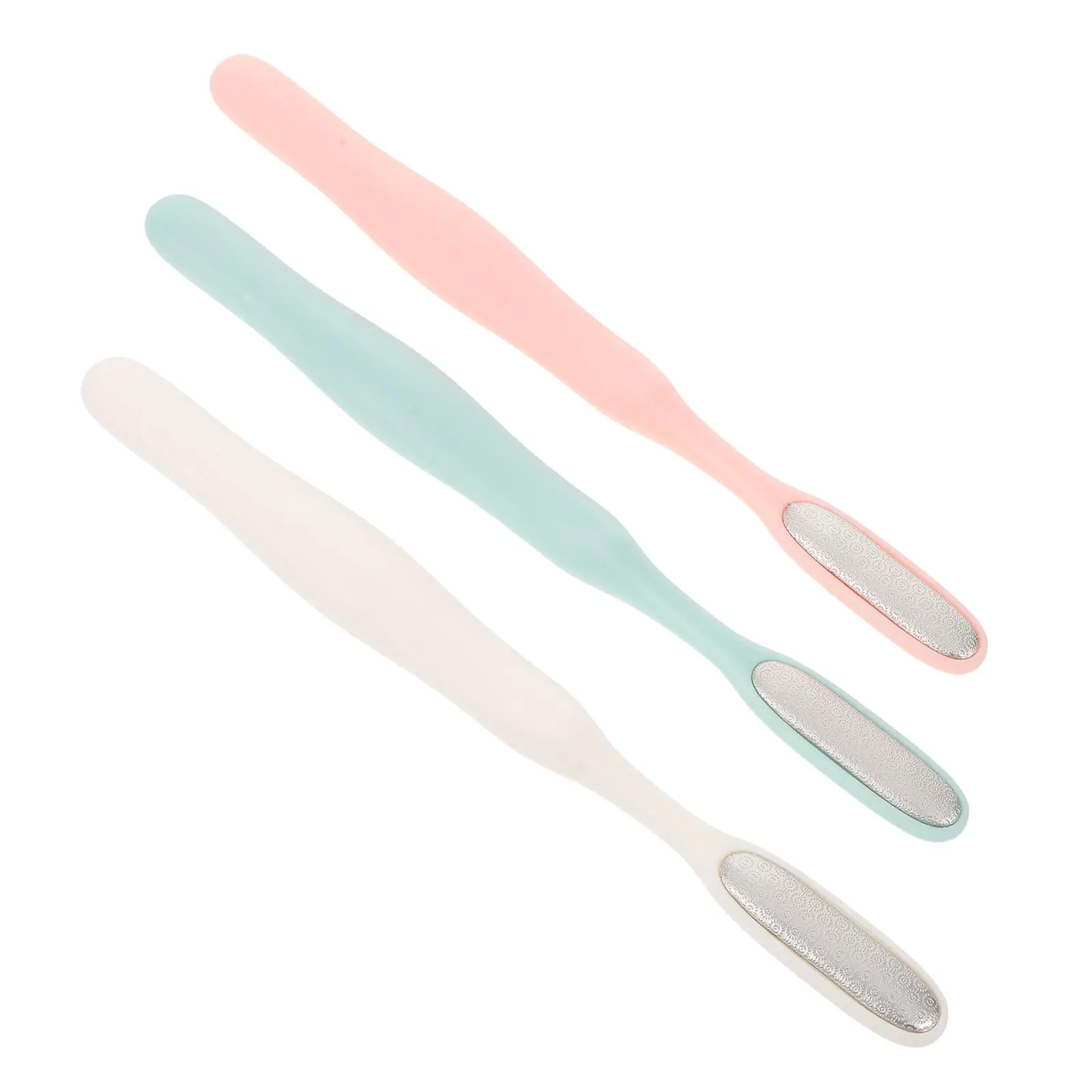 3Pcs Stainless Steel Foot File Pedicure Tool for Hard Skin Callus Remover Dead Skin Sc Between Toes Fingers Ergonomic Grip