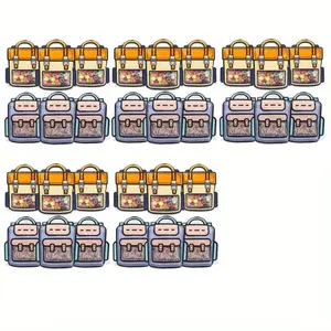 20/30 Pack Orange and Purple Top-handle Party Goodie Bags Cute Backpack Goodie Bag with Handle Candy Bag for Party 7*8 Inch Gift Packaging Gift Idea