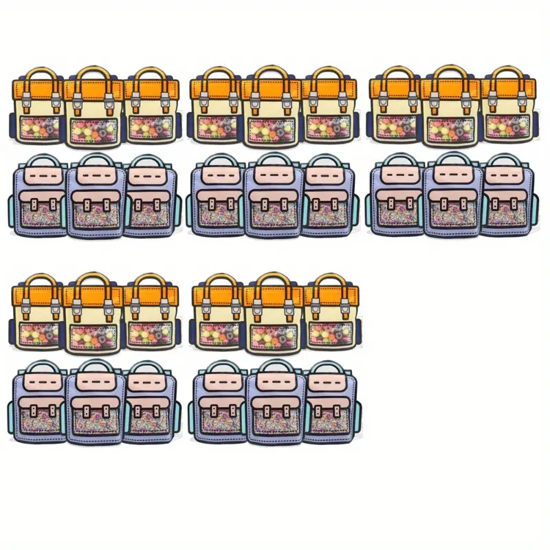 20/30 Pack Orange and Purple Top-handle Party Goodie Bags Cute Backpack Goodie Bag with Handle Candy Bag for Party 7*8 Inch Gift Packaging Gift Idea