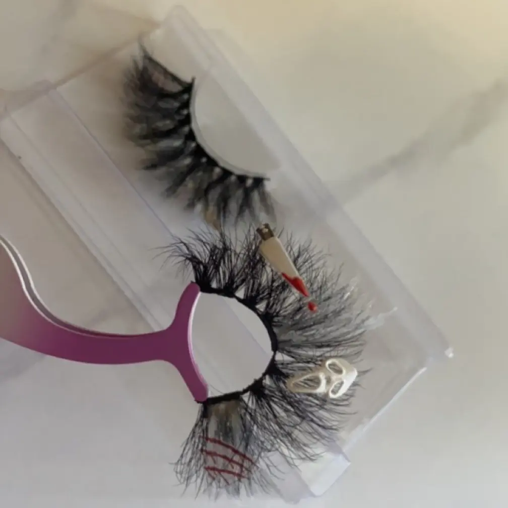Grey and Black Halloween lashes