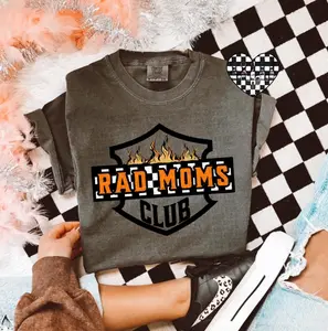Rad Moms Club Comfort Colors Tee, Edgy Alt Vibes, Alt Mama, Yallternative, Checkered Unisex T-Shirt