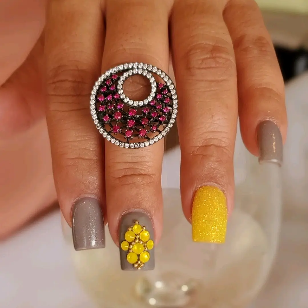 Silver Sunburst Statement Ring