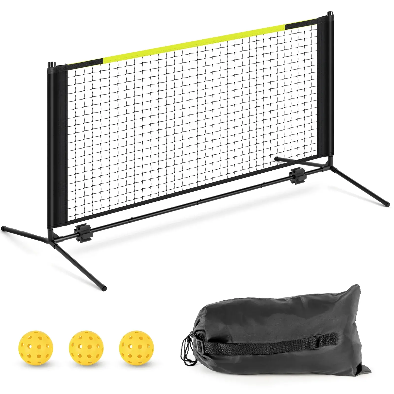 FITPLAY Pickleball Net, Small Portable Dink Practice Net for Indoor & Outdoor, with 3 Pickleballs