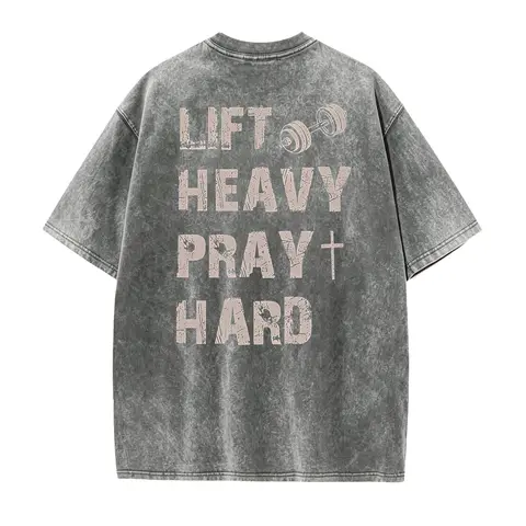 Lift Heavy Pray Hard  Shirt, Motivational Fitness Tee, Workout Gym Shirt, Christian Gym Shirt