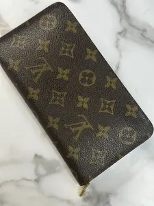 Pre-owned Louis Vuitton CANVAS Small Leather Goods Monogram Porto Monae Zip wallet TH1001
