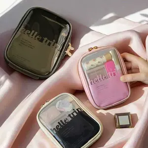 Women's Mini Compact Portable Makeup Bag, Odorless PVC Storage Bag, Ideal for Outdoor Travel, Home Organization, Dormitory Cosmetic Storage