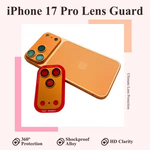 Premium One-Piece Metal Base Camera Lens Protector for iPhone 17 Pro Max, Full Coverage 360° Shockproof Aluminum Alloy Lens Guard, Anti-Scratch Shatterproof Anti-Fingerprint, HD Clear No Glare,Preserve 100% Original HD Photo & Video Quality phone case