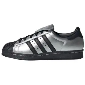 Adidas Originals Superstar Metallic Silver Core Black Low-Top Sneakers for Men and Women with Durable Liquid Silver Sole Trending Shoes, House White Official Shoes to Get / Maison Mihara