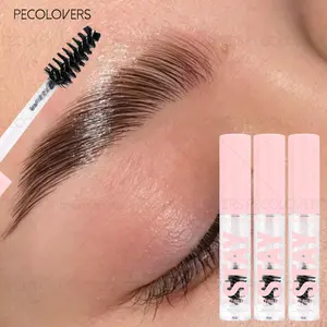 3PCS Clear Brow Gel, Brow Makeup Products, Eyebrow Makeup Gel, Eyebrow Styling Gel in Pink Tube - Fast Hold, Lightweight and Non-flaking, Fine Applicator for Separated Individual Hairs - Waterproof Brow Setting Gel