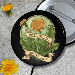FckTrump Dandelion Resistance Pin Button, Political Activism Statement Pin Buttons - Fashion Accessories Pins, Gifts for Him & Her