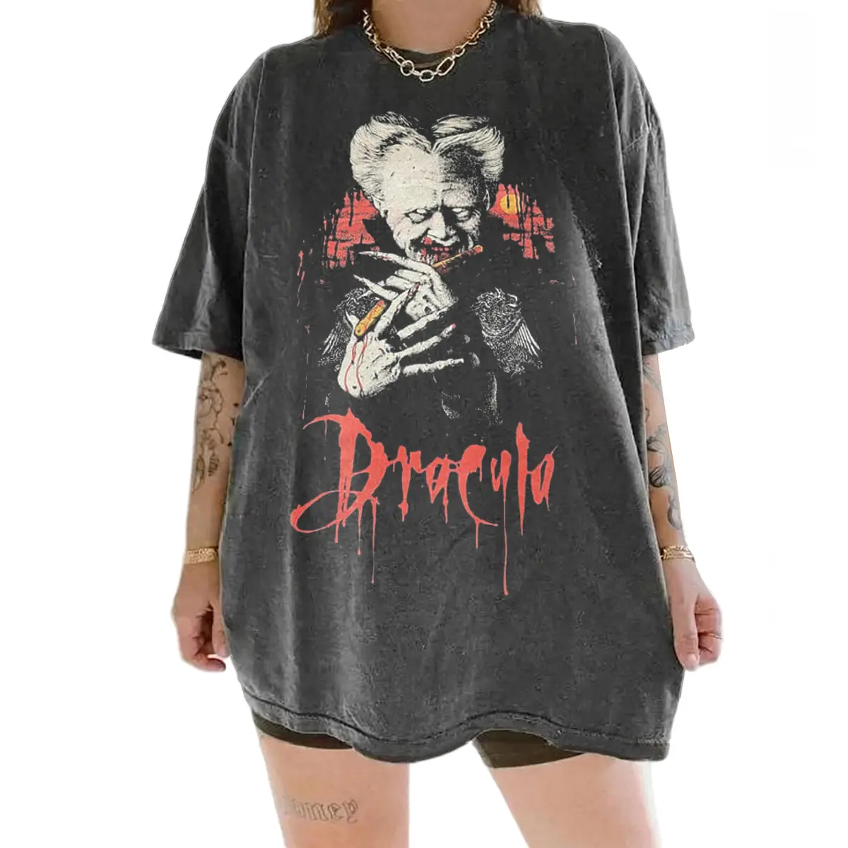 Dracula Vampire T-Shirt, Bram St0kker Gothic Graphic Tee, Classic Movie Shirt, Vintage Monster Fan Gift, Dark Vampire Streetwear Tee