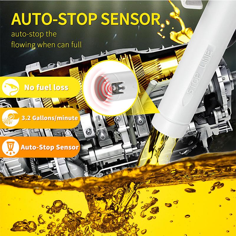 Automotive nozzle series battery-powered fuel pump compact portable