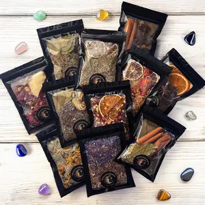 UnaLunaMoona Intention Simmer Pot Blends Kits w/ Crystal, Stovetop Potpourri, 2oz Kits for Self Love, Love, Abundance, Protection, and Witches' Brew - Gifts Fragrance - Simmering potpourri