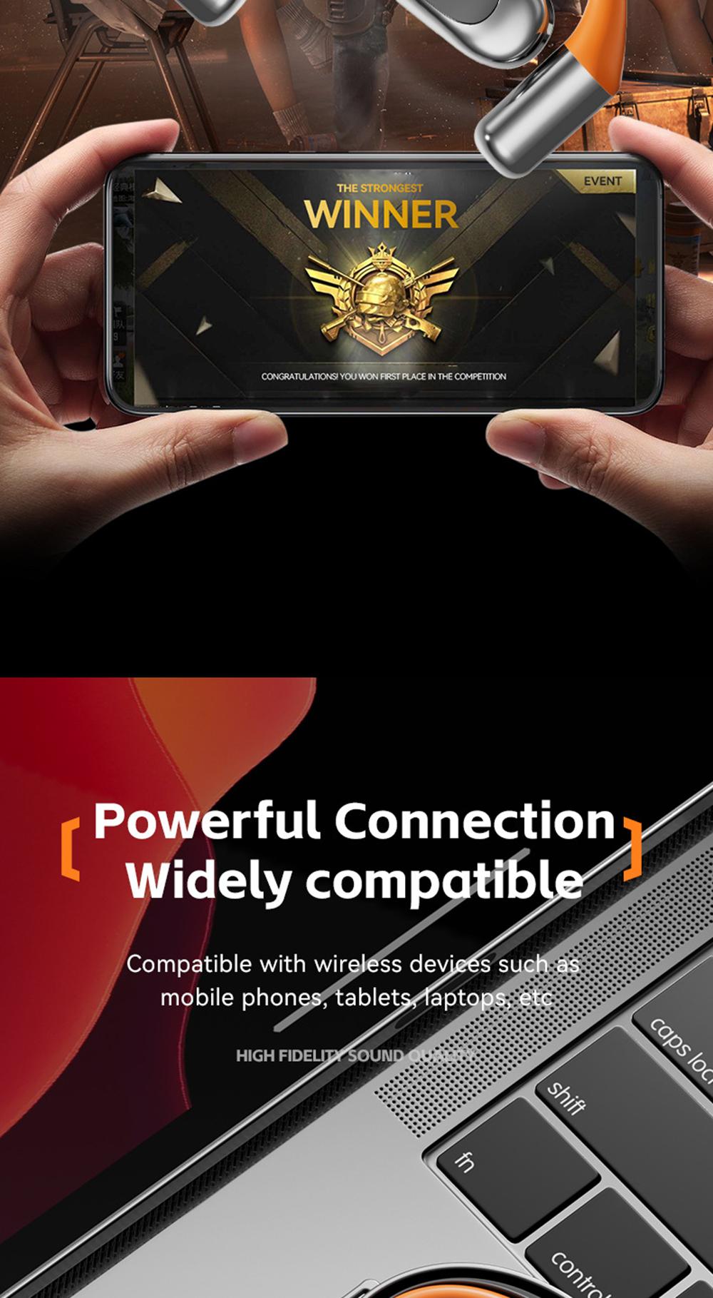 KEAI M113 Bluetooth Wireless 5.4 Earbuds, 2-in-1 OWS Rotatable Bluetooth Earbuds with Charging Case, Suitable for Office, Travel, Sports, Learning, Compatible with iPhone & Android