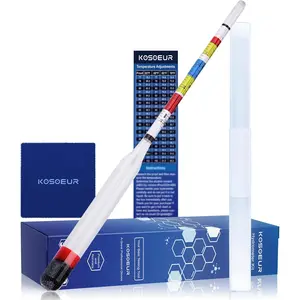 Triple Scale Hydrometer Alcohol Hydrometer for Wine Mead Kombucha & Beer Mead Making Kit ABV Tester Brix Specific Gravity Hydrometer for Wine Brewing Supplies