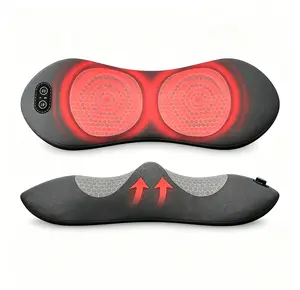 Ergonomic Neck & Waist Massage Pillow, Infrared Hot Compress Spinal Traction Device Relieve Cervical Lumbar Stiffness