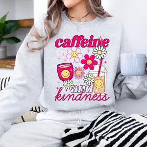 Caffeine and kindness crew tee