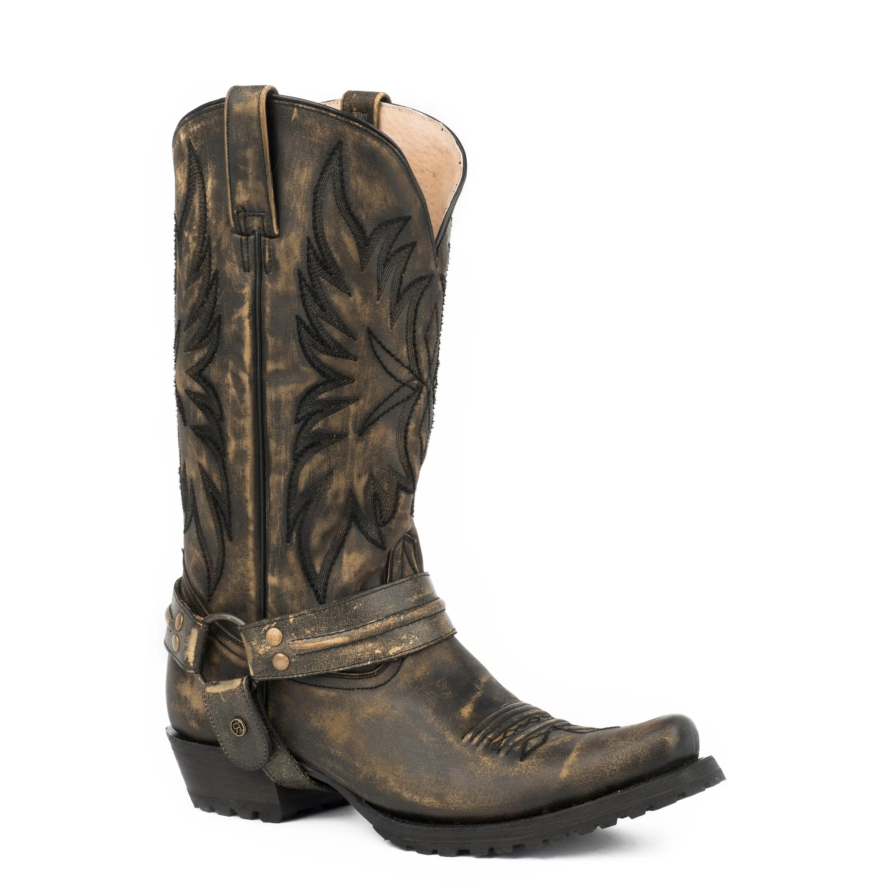 Men's Roper Vintage Black Bandit Biker Boot