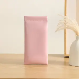 1 piece, pink, portable eyeglass bag, sunglasses, sun glasses, Portable Sunglasses Organizer, protective storage bag, multifunctional, anti-pressure, plush fabric bag, automatic closure snap-on eyeglass storage box