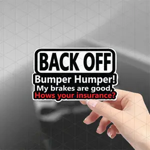Humorous "Step Back, Mudguard" Vinyl Stickers - Durable Waterproof Car Exterior Stickers