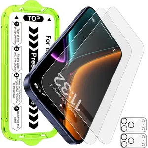 2+2 Pack for  17 Pro Max Matte Glass Screen Protector Auto-alignment Anti-Glare & Anti-Fingerprint,Anti-Reflection,Bubble Free, Smooth as Silk, 9H Glass Screen Cover