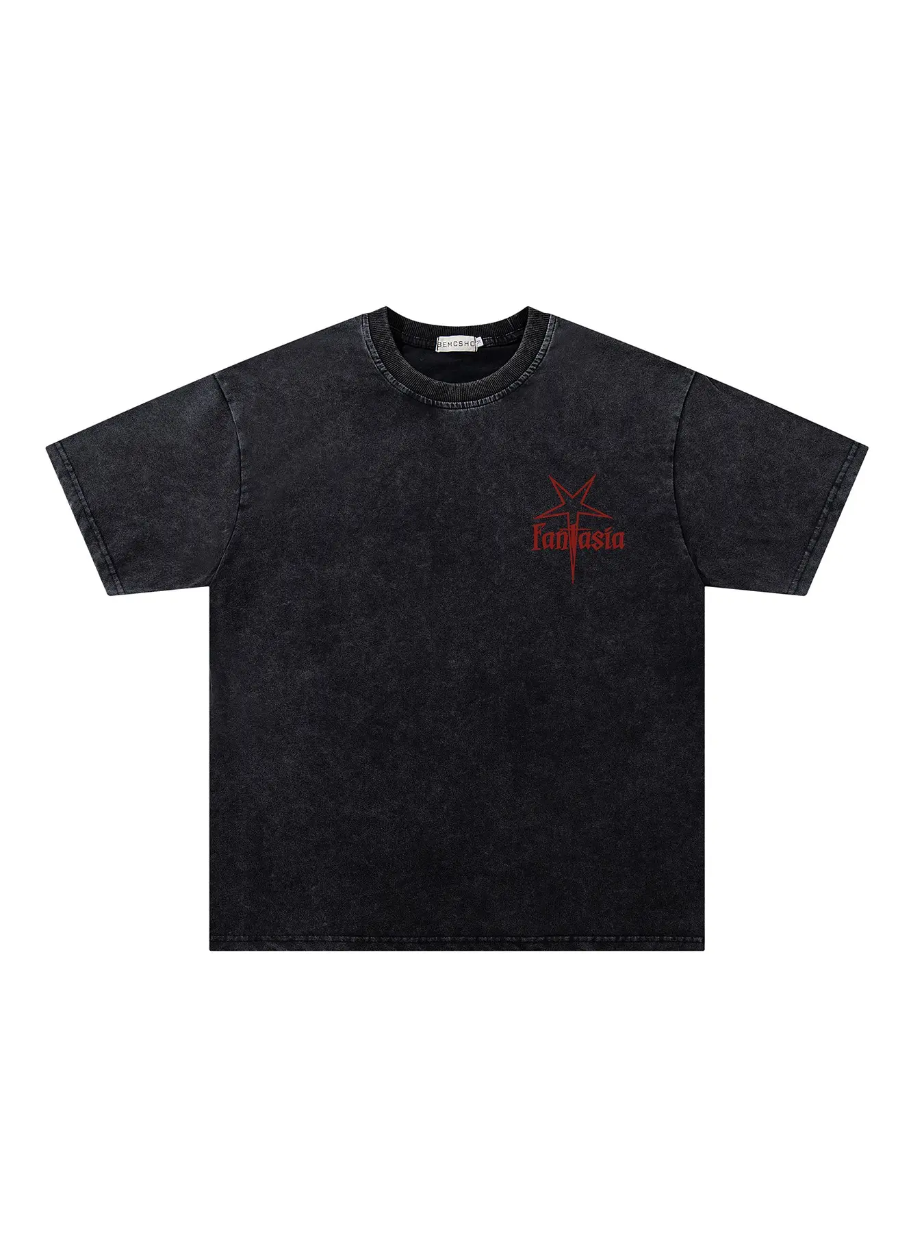 Men's Round Neck Short Sleeve Patterned T-Shirt, Snowflake Star Letter Print Design, Romwe Men's Grunge Rock Style, Comfortable Daily Wear