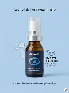 Acewink Blingo Botanical Eye Mist - Soothe Dry Eyes, Makeup Safe