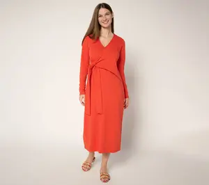 Peace Love World Regular French Terry Tie Waist Dress