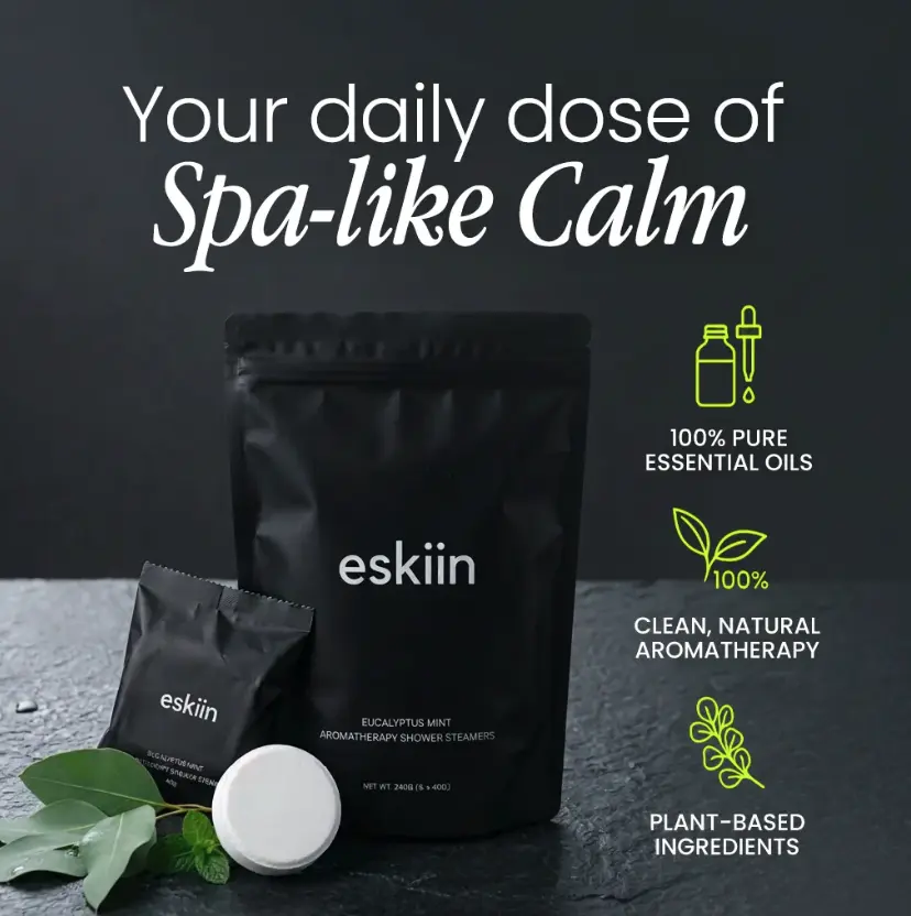 eskiin Eucalyptus Mint Aromatherapy Shower Steamers (6-Pack)