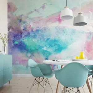 Cool Tones Watercolor Wall Mural